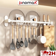 Móc treo đồ Enomax dán tường, treo đồ nhà bếp treo nắp nồi, chất liệu nhôm hàng không cao cấp trọn đời không gỉ.