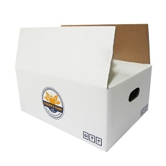 Thùng carton đóng hàng 7 lớp in flexo 50x35x22ccm đục lỗ tay cầm