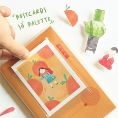 Set Postcards thay thế cho sổ Palette series 🎨 16 thiết kế phác họa văn hóa Nhật Bản đầy màu sắc