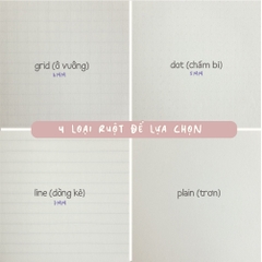 Sổ bìa nhựa Palette series A6 - 6 màu bìa- 2 kích thước - 4 loại ruột -16 postcards đi kèm