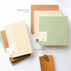[RENEW] Sổ bìa giấy B/rew size Square - 3 màu sắc tượng trưng cho 3 loại trà phổ biến của Nhật Bản
