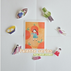 Set Postcards thay thế cho sổ Palette series 🎨 16 thiết kế phác họa văn hóa Nhật Bản đầy màu sắc
