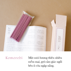 Nhang thơm tinh dầu Hiyori đến từ Nhật Bản - 20 Short Sticks