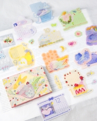 [PRE-ORDER] Lịch Tháng Flake Sticker 2027 Dodolulu - kèm theo 15 Flake Stickers Hình