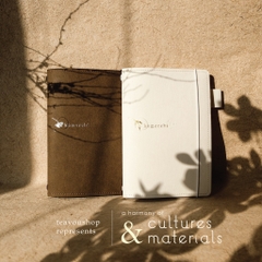 Sổ Vintage Journal 'Komorebi'| Mix 8 loại giấy thủ công Việt Nam | Bìa giấy giặt được Teayoushop