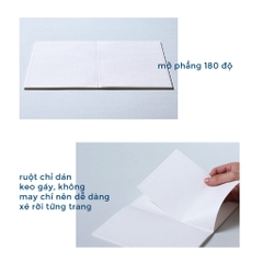 Sổ tay bìa nhựa - kẻ ôli grid Hitotoki Note