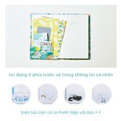 Sổ tay bìa nhựa - kẻ ôli grid Hitotoki Note