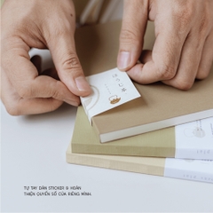 Sổ bìa giấy B/rew size Pocket A6 - 3 màu sắc tượng trưng cho 3 loại trà phổ biến của Nhật Bản