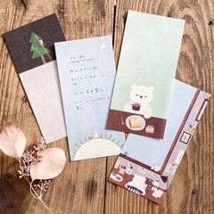 Chiết 4 tờ | các mẫu giấy note chữ nhật hãng Cozyca | hàng nhập chính hãng