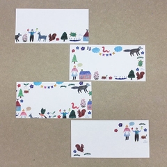 Chiết 4 tờ | các mẫu giấy note chữ nhật hãng Cozyca | hàng nhập chính hãng