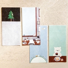 Chiết 4 tờ | các mẫu giấy note chữ nhật hãng Cozyca | hàng nhập chính hãng