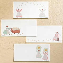 Chiết 4 tờ | các mẫu giấy note chữ nhật hãng Cozyca | hàng nhập chính hãng