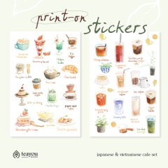 Các mẫu print-on stickers (hình dán cạo) của teayoushop
