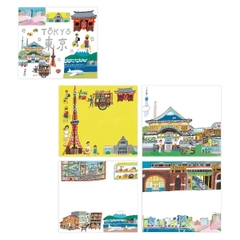 Chiết 8 tờ | các mẫu giấy note vuông hãng Cozyca | hàng nhập chính hãng