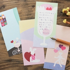 Chiết 4 tờ | các mẫu giấy note chữ nhật hãng Cozyca | hàng nhập chính hãng