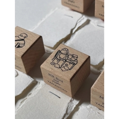 Tách lẻ set stamp Mr. Bird with paper hãng Yamadoro | Chính hãng Taiwan