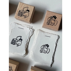 Tách lẻ set stamp Mr. Bird with paper hãng Yamadoro | Chính hãng Taiwan