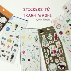 Stickers tranh washi by Miki Tamura