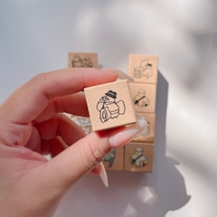 Tách lẻ set stamp Mr. Bird with paper hãng Yamadoro | Chính hãng Taiwan