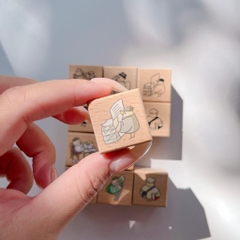 Tách lẻ set stamp Mr. Bird with paper hãng Yamadoro | Chính hãng Taiwan