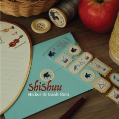 Stickers tranh thêu tay Shishuu