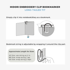 Các mẫu bookmark hình thêu con vật xinh xắn | Chính hãng Midori Nhật Bản
