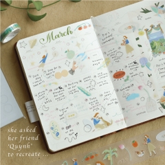 PET Tape Stickers bế sẵn 'Amelie's Day Trip' by teayoushop