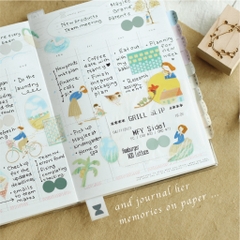 PET Tape Stickers bế sẵn 'Amelie's Day Trip' by teayoushop