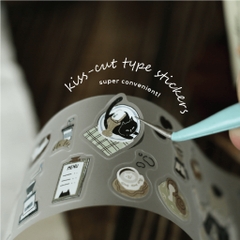 PET Tape Stickers bế sẵn 'Neko Cafe' by teayoushop