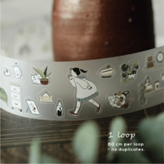 PET Tape Stickers bế sẵn 'Neko Cafe' by teayoushop