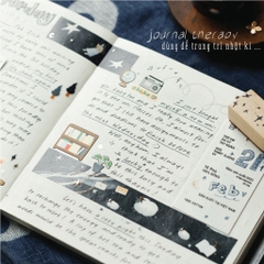 Washi Tape nhũ vàng nổi 