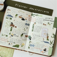 Washi Tape nhũ vàng nổi 