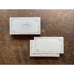 [Chiết lẻ 10 tờ] Noble card dập nhũ chìm hãng Oeda Letterpress x4