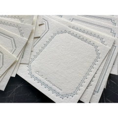 [Chiết lẻ 9 tờ] Các mẫu giấy Sticker Note dập nhũ chìm hãng Oeda Letterpress