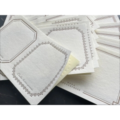 [Chiết lẻ 9 tờ] Các mẫu giấy Sticker Note dập nhũ chìm hãng Oeda Letterpress
