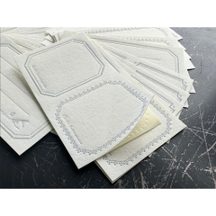 [Chiết lẻ 9 tờ] Các mẫu giấy Sticker Note dập nhũ chìm hãng Oeda Letterpress
