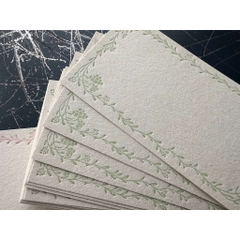 [Chiết lẻ 10 tờ] Noble card dập nhũ chìm hãng Oeda Letterpress x4