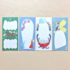 Chiết 4 tờ | các mẫu giấy note chữ nhật hãng Cozyca | hàng nhập chính hãng