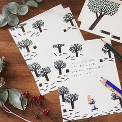 Set giấy viết thư và phong bì Cozyca| Chính hãng Nhật Bản
