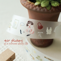 Palette Life 1 - PET Tape Stickers  hình dán bế sẵn | by teayoushop