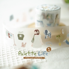 Palette Life 1 - PET Tape Stickers  hình dán bế sẵn | by teayoushop