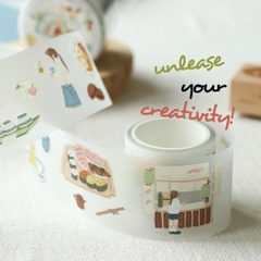 Palette Life 2- PET Tape Stickers hình dán bế sẵn | by teayoushop