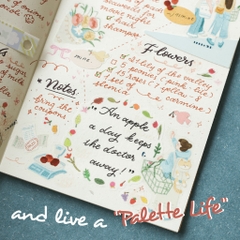 Palette Life 2- PET Tape Stickers hình dán bế sẵn | by teayoushop