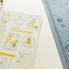 Các mẫu sticker con tem Letterpress (in thủ công) | Shinzi Katoh