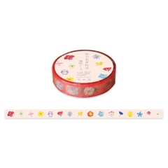 Các mẫu clear tape (chất PET trong suốt) chủ đề hoa lá ép khô | hãng Ryuryu Nhật Bản