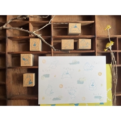 Các mẫu Stamp gỗ Nisse Dopamine Animal | Chính hãng Avocado Mori