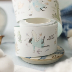 PET tape stickers với đế trắng 