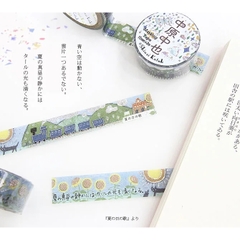 Các mẫu washi tape nhũ vàng holo Shinzi Katoh siêu lung linh