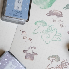 [NEW] Các mẫu mực in có nhũ Shachihata - Kosai (Glitter) - mini size pad
