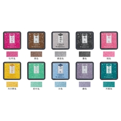 [NEW] Các mẫu mực in có nhũ Shachihata - Kosai (Glitter) - mini size pad